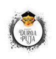 happy durga pooja hindu festival celebration vector image vector image