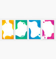 dynamic style banner design set with fluid vector image