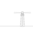 lighthouse continuous line graphic vector image