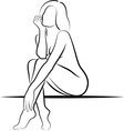 nude woman vector image