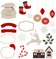 christmas icons vector image
