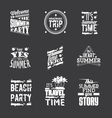 set of summer holidays lettering vector image vector image