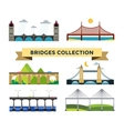 bridge silhouette set vector image vector image