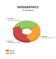 circle diagram pie 3d infographics vector image