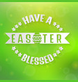 easter card with blurred background vector image