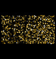 golden glitter star confetti on a black background vector image