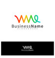 letter wme logo design template initial wme logo vector image vector image