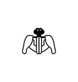 robot flat icon simple style artificial vector image