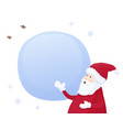 santa cartoon background vector image