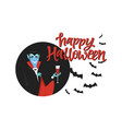 happy halloween poster - modern cartoon character vector image vector image