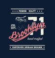 vintage urban typography with tyrannosaurus head vector image