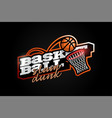 modern professional typography basketball sport vector image