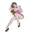 pin up perfume girl vector image