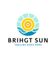 sea sun inspiration logo design vector image