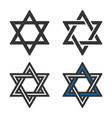 sstar of david symbol filled and outlined style vector image vector image