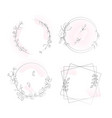 wedding logo set vector image