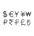 logo of world currencies vector image