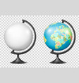 realistic 3d globe planet earth with map vector image vector image