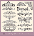 elegant victorian letterhead flourishes vector image