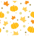 seamless pattern with orange pumpkin vector image