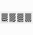 set black and white geometric covers vector image vector image