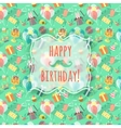 birthday party celebration background with emblem vector image