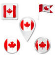 flag canada canada red nationality nation vector image vector image