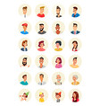 smiling people characters set isolated vector image
