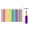 set different colored pencils with circular vector image vector image
