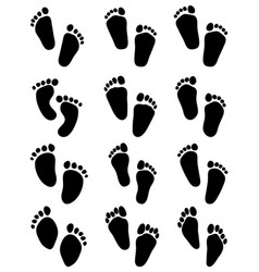 Blue card with baby feet Royalty Free Vector Image
