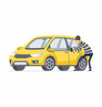 car thief - cartoon people characters vector image