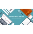 flat background market trade vector image