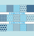 seamless patterns polka dots set vector image