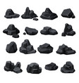 cartoon coal ore charcoal graphite or rock stone vector image vector image