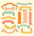 colorful set of hand drawn banners vector image