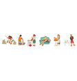 pet care concept with grooming service walking vector image
