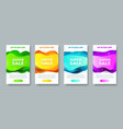 super sale banners with abstract fluid shape vector image
