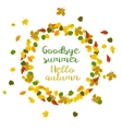 hello autumn goodbye summer vector image vector image