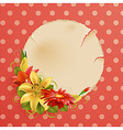 greeting card with flowers vector image vector image