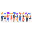 people say hi group multiethnic men and women vector image