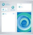 blue whirlpool logo identity vector image