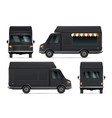 realistic food trucks set vector image
