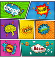 comic speech bubbles background divided by lines v vector image vector image