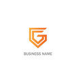 g line sign logo vector image