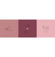set hand drawn linear hands holding vector image
