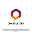 modern hexagon business consulting agency logo vector image
