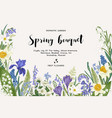 card with spring flowers vector image vector image
