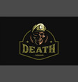 skull in a military beret vector image
