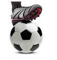 soccer ball with football player feet vector image vector image