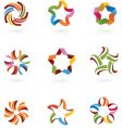 star icons and logos vector image vector image